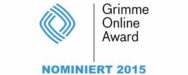 Logo "Grimme Online Award Nominiert 2015"